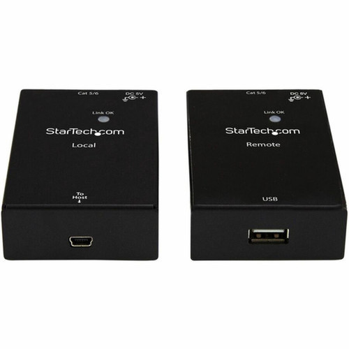 StarTechcom USB 20 Extender Kit over Cat5eCat6 Cable RJ45 - Up to 165ft 50m - USB Port over Ethernet Cable - Powered - 480Mbps USB2001EXTV