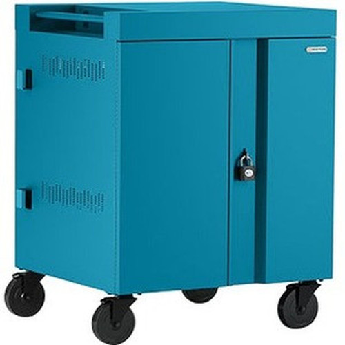 Bretford CUBE Cart - 2 Shelf - Push Handle Handle - 4 Casters - Steel Polypropylene - 30 Width x 265 Depth x 375 Height - Blue - TVC32PAC-PA