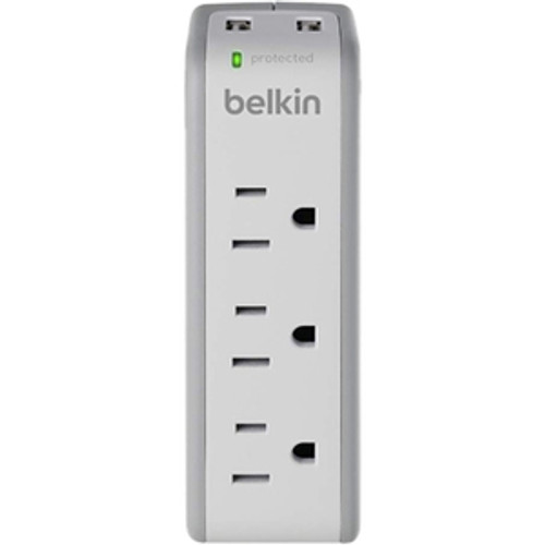 Belkin 3-Outlet Mini Surge Protector with USB Ports (2.1 AMP) - 3 x NEMA 5-15R, 2 x USB - 918 J (Fleet Network)