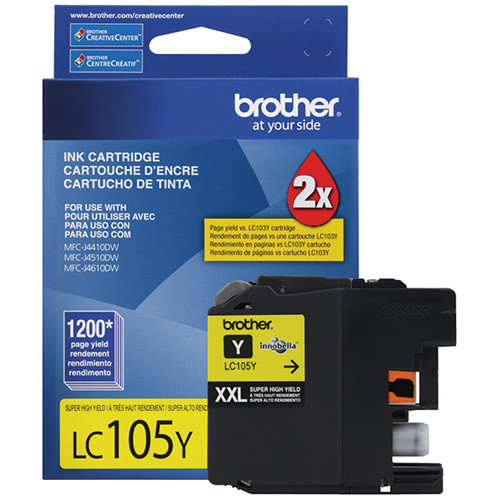 Brother Innobella LC105YS Ink Cartridge - Yellow - Inkjet - Super High Yield - 1200 Pages - 1 Pack (Fleet Network)