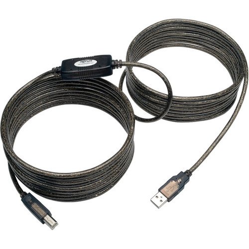Tripp Lite 25ft. High-Speed USB2.0 A/B Active Device Cable (A Male to B Male) - 25 ft USB Data Transfer Cable for Printer - First End: (Fleet Network)