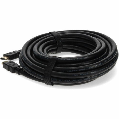 AddOn 762m 2500ft HDMI 13 Male to Male Black Cable - 25 ft HDMI AV Cable for AudioVideo Device HDTV Blu-ray Player DVD - 1 x HDMI2HDMI25F-5PK