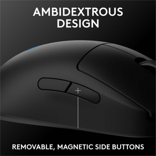 Logitech G PRO 2 LIGHTSPEED Gaming Mouse - HERO 2 - Wireless - Radio Frequency - 240 GHz - Rechargeable - Black - USB 20 - 32000 dpi 910-007246