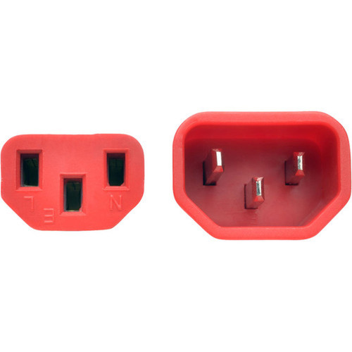 Tripp Lite by Eaton Power Extension Cord - For Computer Scanner Printer Monitor Power Supply Workstation - 230 V AC  15 A - Red P005-002-ARD