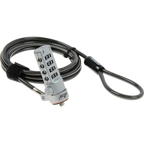 Rocstor Rocbolt Portable Security Cable With Combination Lock - Resettable - 4-digit - Combination Lock - Galvanized Steel Zinc Alloy Y10C132-B1