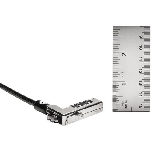 Kensington Slim NanoSaver Combination Laptop Lock - Resettable - 4-digit - Combination Lock - Carbon Steel - For Notebook K60605WW