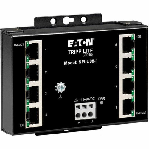 Tripp Lite by Eaton NFI-U08-1 Ethernet Switch - 8 Ports - Fast Ethernet - 10100Base-T  - 2 Layer Supported - 4 W Power Consumption - NFI-U08-1