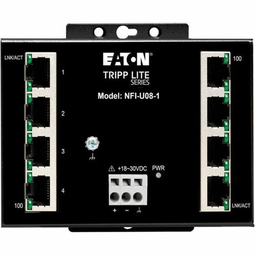 Tripp Lite by Eaton NFI-U08-1 Ethernet Switch - 8 Ports - Fast Ethernet - 10100Base-T  - 2 Layer Supported - 4 W Power Consumption - NFI-U08-1