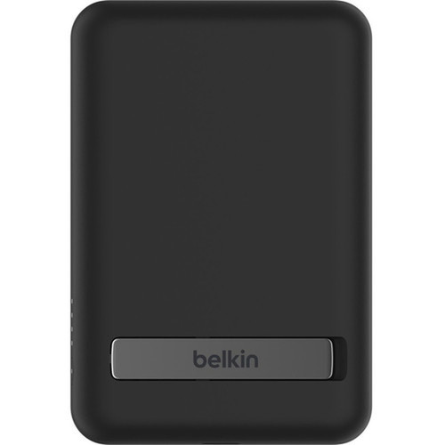 Belkin BoostCharge Magnetic Wireless Power Bank 5K  Stand - For iPhone 13 Pro iPhone 12 - 5000 mAh - Black BPD004btBK