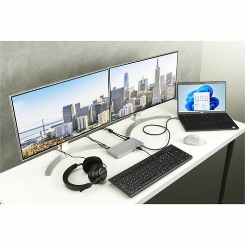 Kensington SD4810P USB-C 5Gbps Triple Video Driverless Dock - for NotebookMonitorHeadphoneSpeaker - USB Type C - 3 Displays - 4K - K34891NA