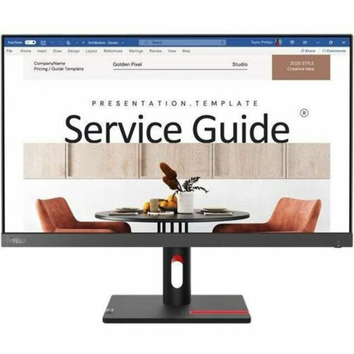 Lenovo ThinkVision S24i-30 24 Class Full HD LED Monitor - 169 - Raven Black - 238 Viewable - In-plane Switching IPS Technology - 63DEKAT3US