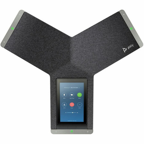 Poly Trio C60 IP Conference Station - CordedCordless - Bluetooth Wi-Fi - Tabletop - Black  - 3 x Total Line - VoIP - 5 LCD - IEEE - 849B3AAABA