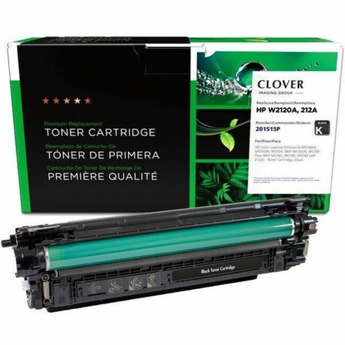 Clover Imaging Remanufactured Black Toner Cartridge New Chip for HP 212A W2120A - HP Color LaserJet Enterprise M554DN M555DN MFP 201515P
