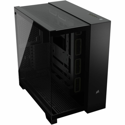 Corsair 6500X Mid-Tower Dual Chamber PC Case - Black - Mid-tower - Black - Tempered Glass Mesh - Mini ITX Micro ATX ATX EATX - 7 x CC-9011257-WW