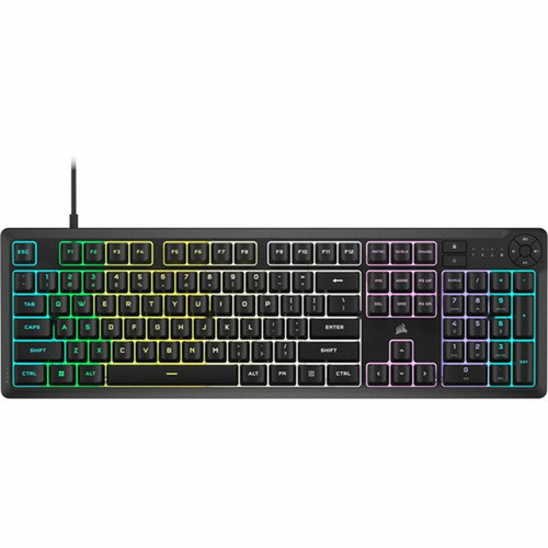 Corsair K55 CORE RGB Gaming Keyboard - Black - Cable Connectivity - USB 20 Type A Interface - RGB LED - 110 Key Windows Lock Key Hot CH-9226C65-NA