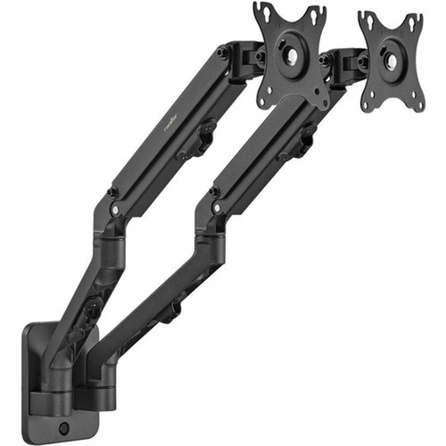 Rocstor ErgoReach Mounting Arm for Monitor Display - Black - LandscapePortrait - 2 Displays Supported - 17 to 27 Screen Support Y10N014-B1