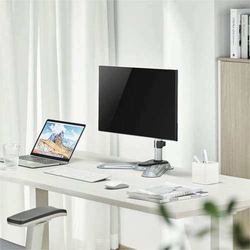 Rocstor ErgoReach Mounting Pole for Monitor Display - Silver - Height Adjustable - 1 Displays Supported - 17 to 32 Screen Support Y10N016-S1