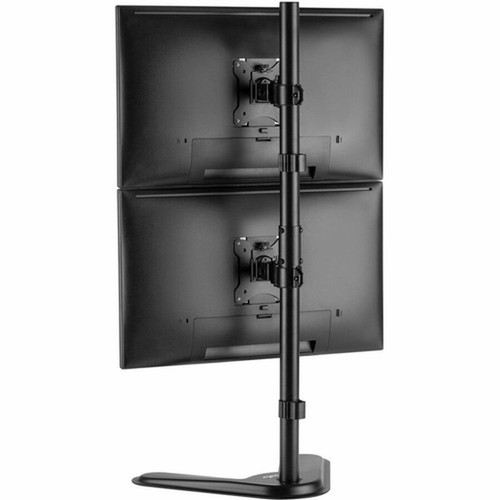 Rocstor ErgoReach Mounting Pole for Monitor - Black - Vertical - Height Adjustable - 2 Displays Supported - 17 to 32 Screen - 18 - Y10N009-B1