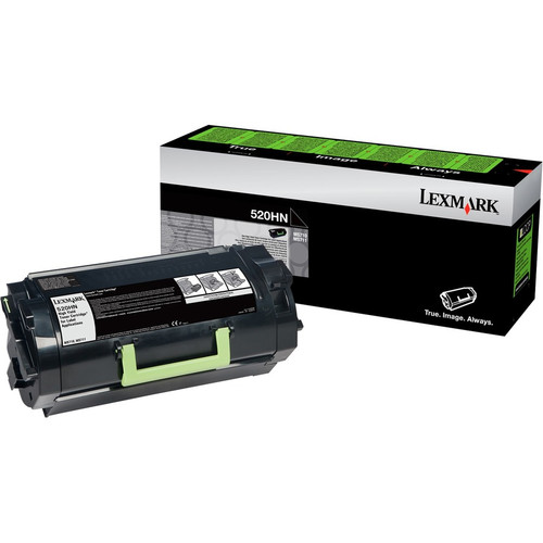 Lexmark 520HN Toner Cartridge - Black - Laser - High Yield - 25000 Pages - 1 Pack (Fleet Network)