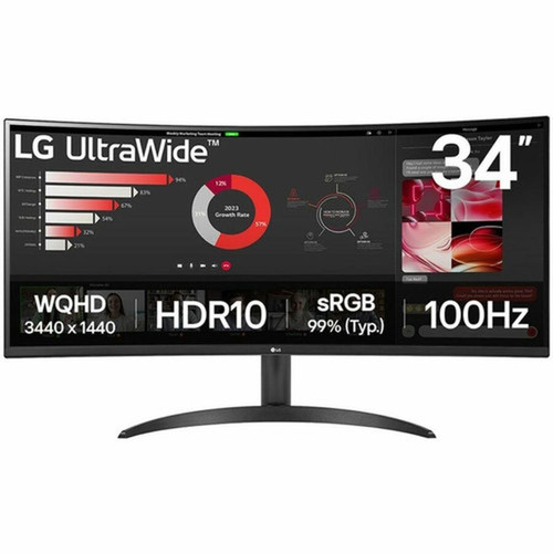 LG Ultrawide 34WR50QK-B 34 Class UWQHD LED Monitor - 219 - 34 Viewable - Vertical Alignment VA - LED Backlight - 3440 x 1440 - - 34WR50QK-B