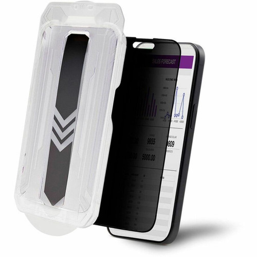 StarTechcom 4-Way Privacy Screen For iPhone 15 Pro PortraitLandscape Touch-Enabled - 30 Deg View Tempered Glass Protector - - I15T2-PRIVACY-SCREEN