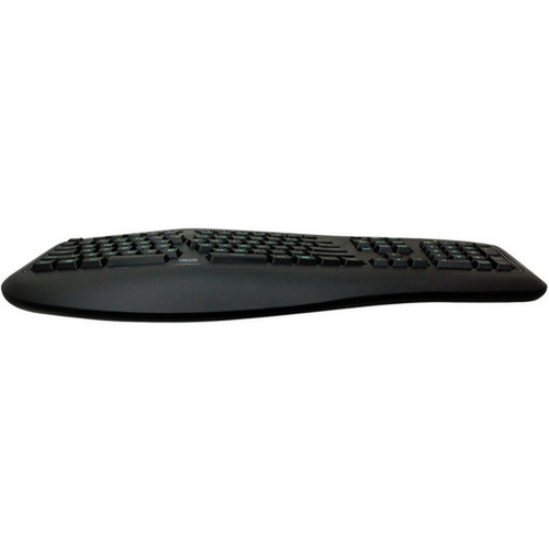 Adesso AKB-150EB-FR Color Illuminated Ergonomic Keyboard - Cable Connectivity - USB Interface Media Player Internet Multimedia Next AKB-150EB-FR