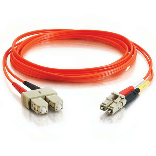 C2G Fiber Optic Duplex Patch Cable - 33 ft Fiber Optic Network Cable - First End 2 x LC - Male - Second End 2 x SC Network - Male - 37950