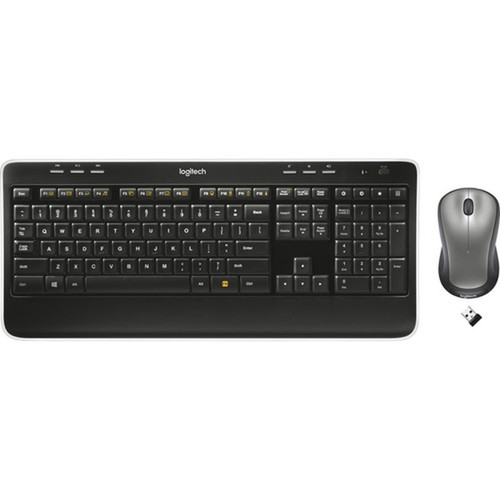 Logitech MK520 ADVANCED Wireless Keyboard  Mouse Combo - USB Wireless RF Keyboard - USB Wireless RF Mouse - Optical - Scroll Wheel - 920-002553