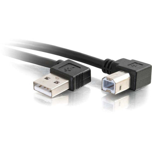 C2G 164ft USB A to USB B Right Angle Adapter Cable - MM - 164 ft USB Data Transfer Cable for Mouse Keyboard Printer Modem - End 28112