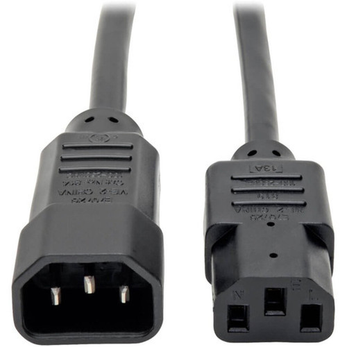Tripp Lite 2ft Computer Power Cord Extension Cable C14 to C13 13A 16AWG 2 - For PDU UPS Computer - 16 Gauge - 110 V AC  13 A 220 P004-002-13A