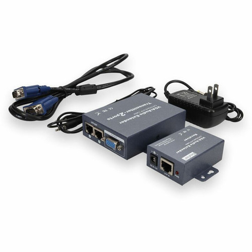 AddOn VGA Female to RJ-45 Female Black Extender - 1 Input Device - 1 Output Device - 250 ft 76200 mm Range - 3 x Network RJ-45 - 1 VGACAT5EXTENDER