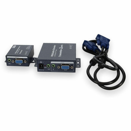 AddOn VGA Female to RJ-45 Female Black Extender - 1 Input Device - 1 Output Device - 250 ft 76200 mm Range - 3 x Network RJ-45 - 1 VGACAT5EXTENDER
