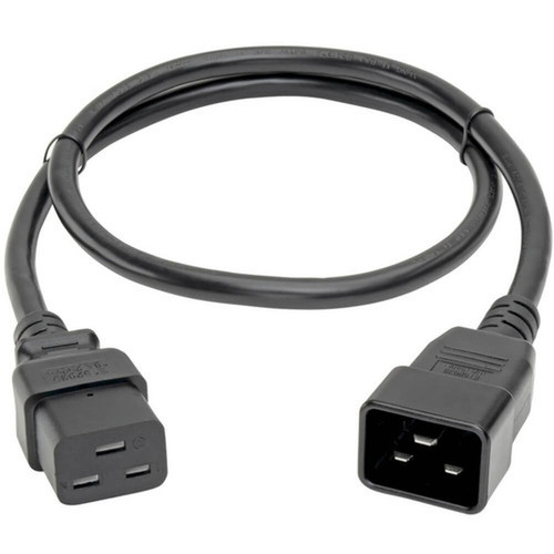 Tripp Lite 3ft Power Cord Extension Cable C19 to C20 Heavy Duty 15A 14AWG 3 - For Server Router Switch PDU UPS - 230 V AC  15 A P036-003-15A