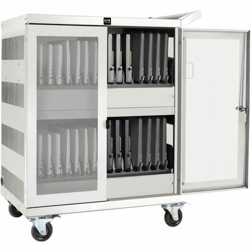 Tripp Lite by Eaton CSC32ACW 32-Device AC Charging Station Cart White - 4 Casters - Steel - White - For 32 Devices CSC32ACW