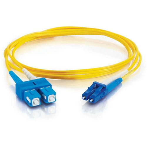 C2G 15m LC-SC 9125 OS2 Duplex Single-Mode PVC Fiber Optic Cable - Yellow - 492 ft Fiber Optic Network Cable for Network Device - 2 x 37471