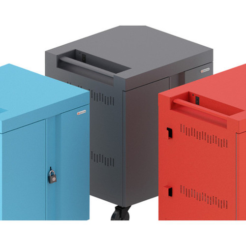 Bretford CUBE Cart 36 AC Charging Sky Paint - 2 Shelf - 4 Casters - Polypropylene Steel - 30 Width x 265 Depth x 375 Height - TVC36PAC-SKY