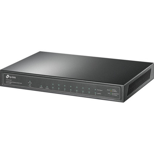 TP-Link 10-Port Gigabit Desktop Switch with 8-Port PoE - 10 Ports - 2 Layer Supported - Modular - 1 SFP Slots - 711 W Power - 63 W - TL-SG1210P