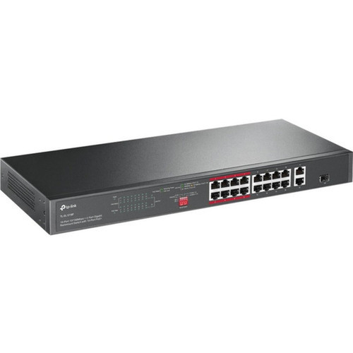 TP-Link 16-Port 10100 Mbps  2-Port Gigabit Rackmount Switch with 16-Port PoE - 16 Ports - 2 Layer Supported - Modular - 1 SFP Slots TL-SL1218P