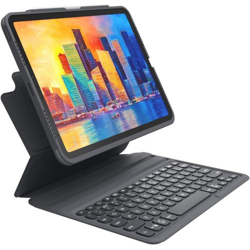 ZAGG Pro Keys KeyboardCover Case for 109 Apple iPad Air 4th Generation Apple Pencil Tablet Stylus - BlackGray - Drop Impact - 103406884