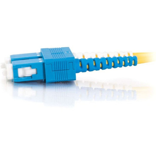 C2G 33ft 1m SC-SC 9125 OS2 Duplex Single-Mode PVC Fiber Optic Cable - Yellow - 33 ft Fiber Optic Network Cable for Network Device 20808
