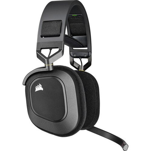 Corsair HS80 RGB WIRELESS Premium Gaming Headset with Spatial Audio - Carbon - 60 ft - 32 Kilo Ohm40 kHz - Omni-directional Microphone CA-9011235-NA