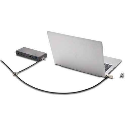 Kensington Slim NanoSaver 20 Dual Headed Lock - Keyed Lock - Carbon Steel - 59 ft - For Notebook K65023WW