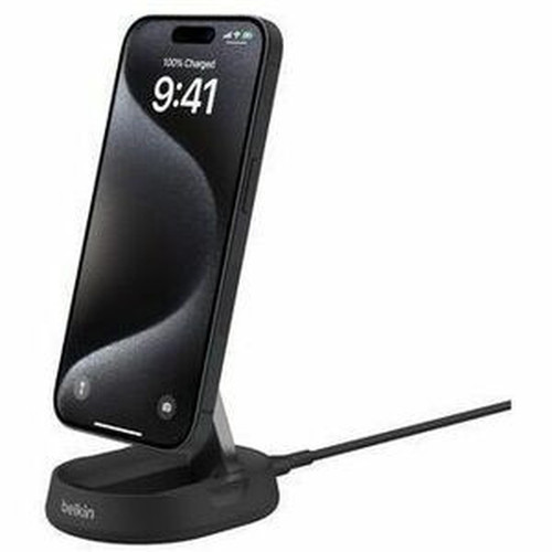 Belkin BoostCharge Pro Cradle - Wireless - iPhone - Qi2 - Charging Capability - Black WIA008TTBK