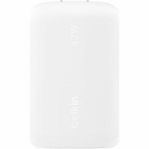 Belkin BoostCharge Dual Wall Charger 42W - 42 W - 3 ft Cable - 120 V AC 230 V AC Input - 5 V DC3 A 9 V DC 15 V DC 20 V DC Output WCB009DQWH