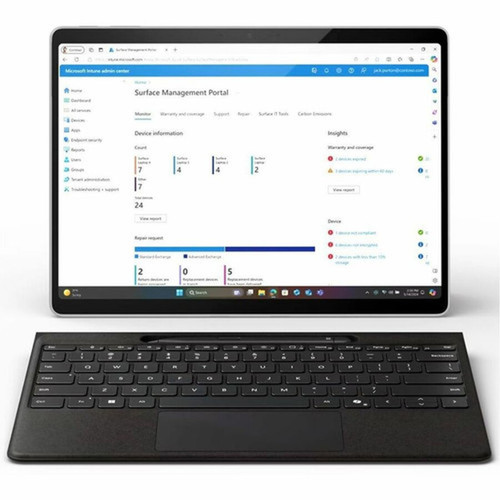 Microsoft Surface Pro 11 Copilot PC Tablet - 13 - Qualcomm Snapdragon X Elite - 16 GB - 512 GB SSD - Windows 11 Pro - Platinum - 12 ZIN-00001