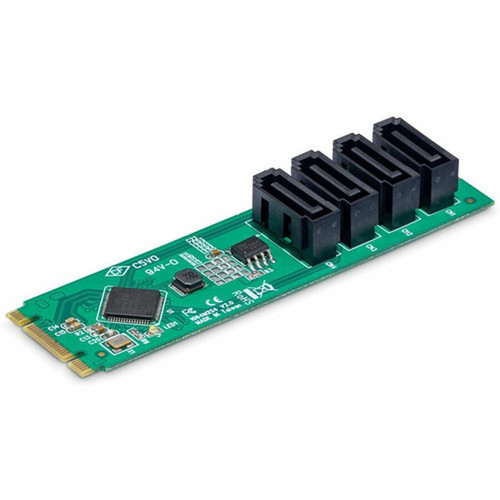 StarTechcom 4-Port M2 to SATA Adapter Card M2 PCIe 30 to SATA HDDSSD Expansion Card for WindowsmacOSLinux - Add 4x SATA drives 4P-SATA-M2-ADAPTER