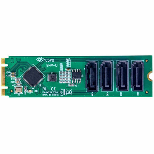 StarTechcom 4-Port M2 to SATA Adapter Card M2 PCIe 30 to SATA HDDSSD Expansion Card for WindowsmacOSLinux - Add 4x SATA drives 4P-SATA-M2-ADAPTER