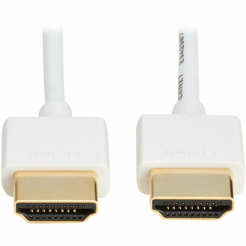 Tripp Lite series Slim P569-003-SLIM-W HDMI AV Cable - 3 ft 091 m HDMI AV Cable for AudioVideo Device Digital Signage Display P569-003-SLIM-W