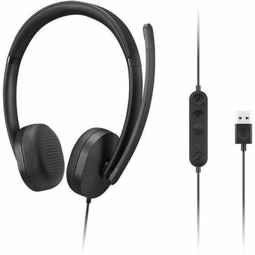 Lenovo USB-A Wired Stereo Headset Gen 2 - Stereo - USB Type A - Wired - 32 Ohm - 20 Hz - 20 kHz - On-ear Over-the-head - Binaural - - 4XD1P83425