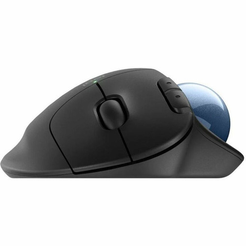 Logitech ERGO M575S Mouse - Optical - Wireless - 3281 ft 10000 mm - Bluetooth - 240 GHz - Black Blue - 2000 dpi - Trackball - 5 910-007026